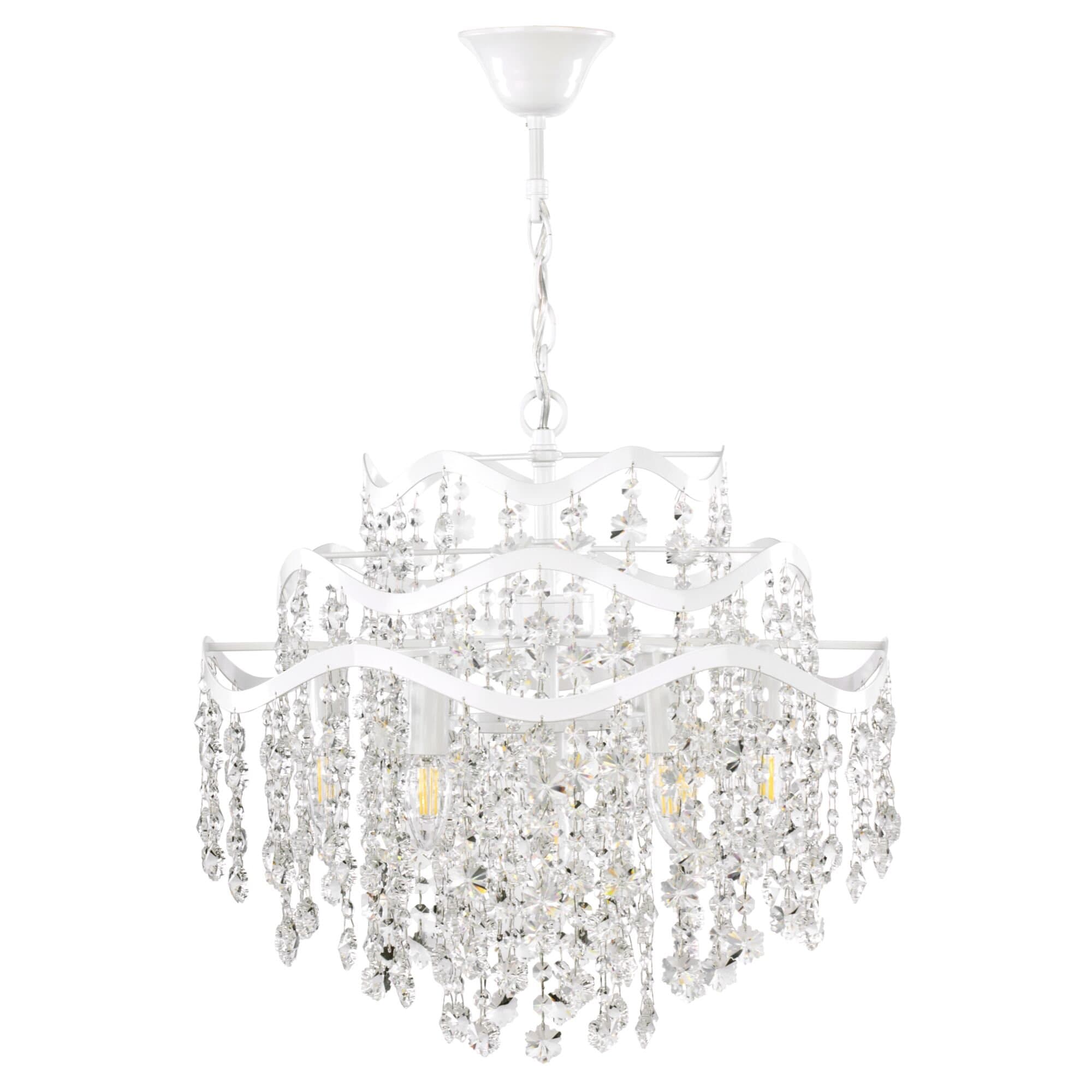 Freya Crystal Charlotte Белый Подвесной светильник E14 40W FR1001PL-07W — миниатюра 3