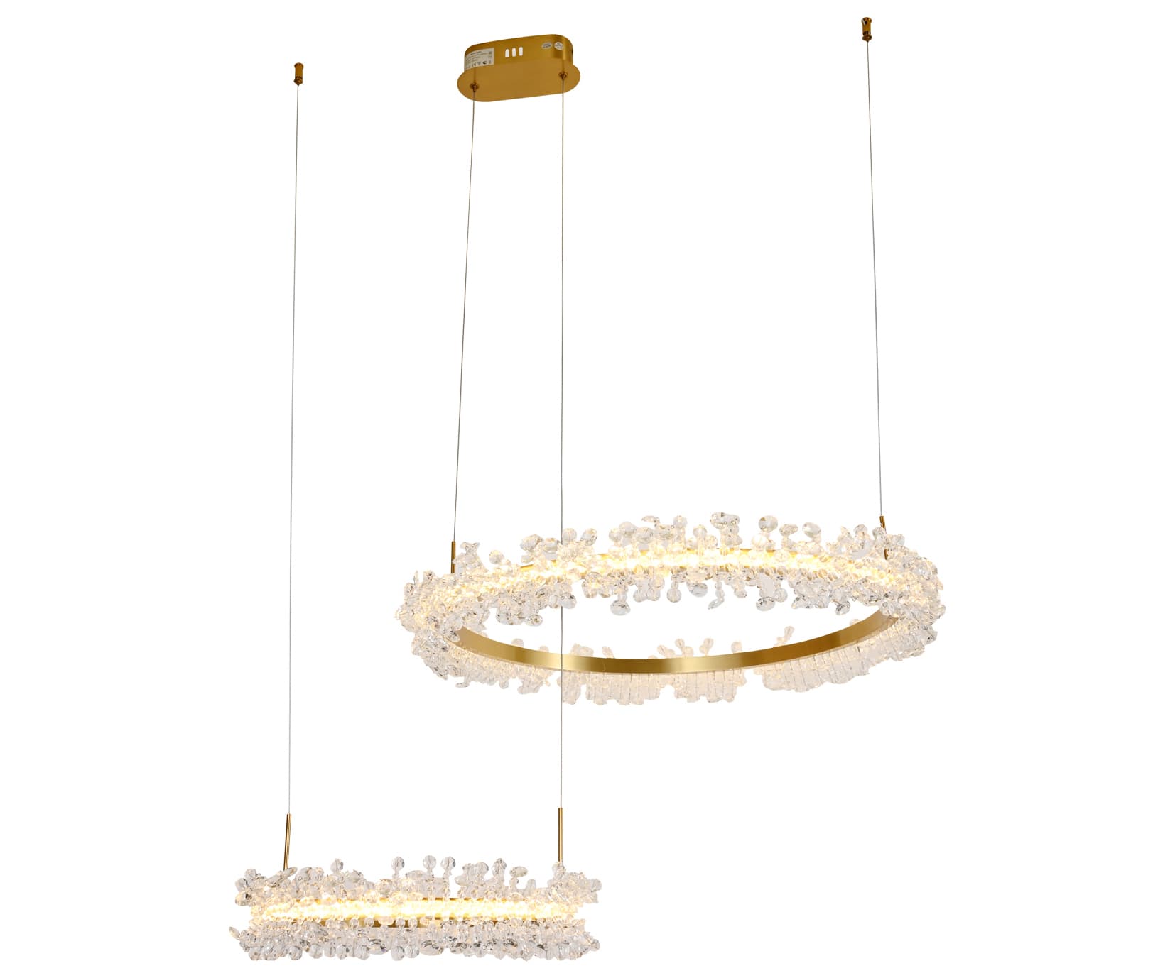 Kink Light 08245,36PA(4000K) Подвес Лаура латунь d40+60 h150 Led 60W (4000K) с пультом ДУ