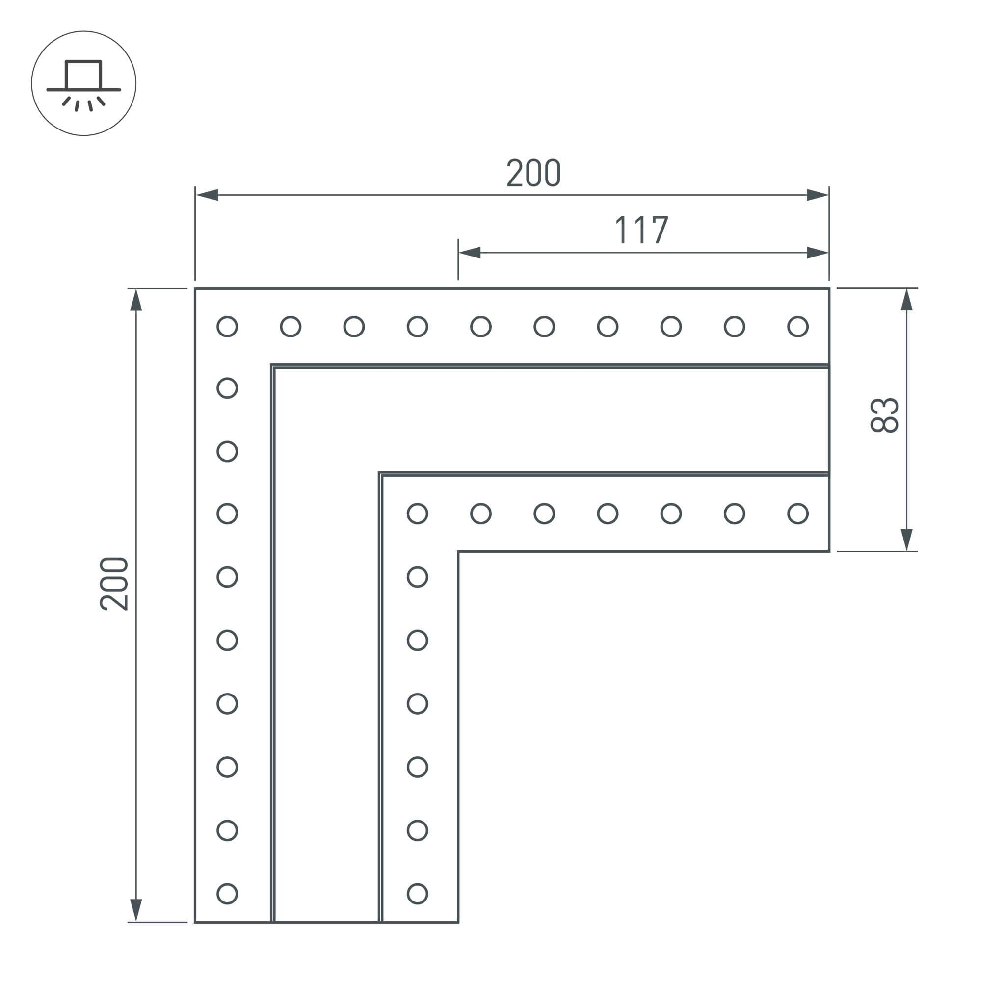 Arlight Угол SL-LINIA32-FANTOM (Металл) 030097 — миниатюра 2