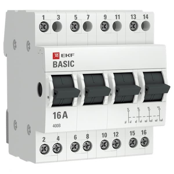 EKF Basic Трехпозиционный переключатель 4P 16А tps-4-16 — миниатюра 1