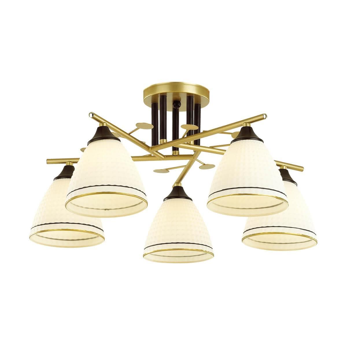 Lumion 4544/5C COMFI LN21 050 матовое золото, черный, белый Люстра потолочная E27 5*60W 220V BECKY — миниатюра 1