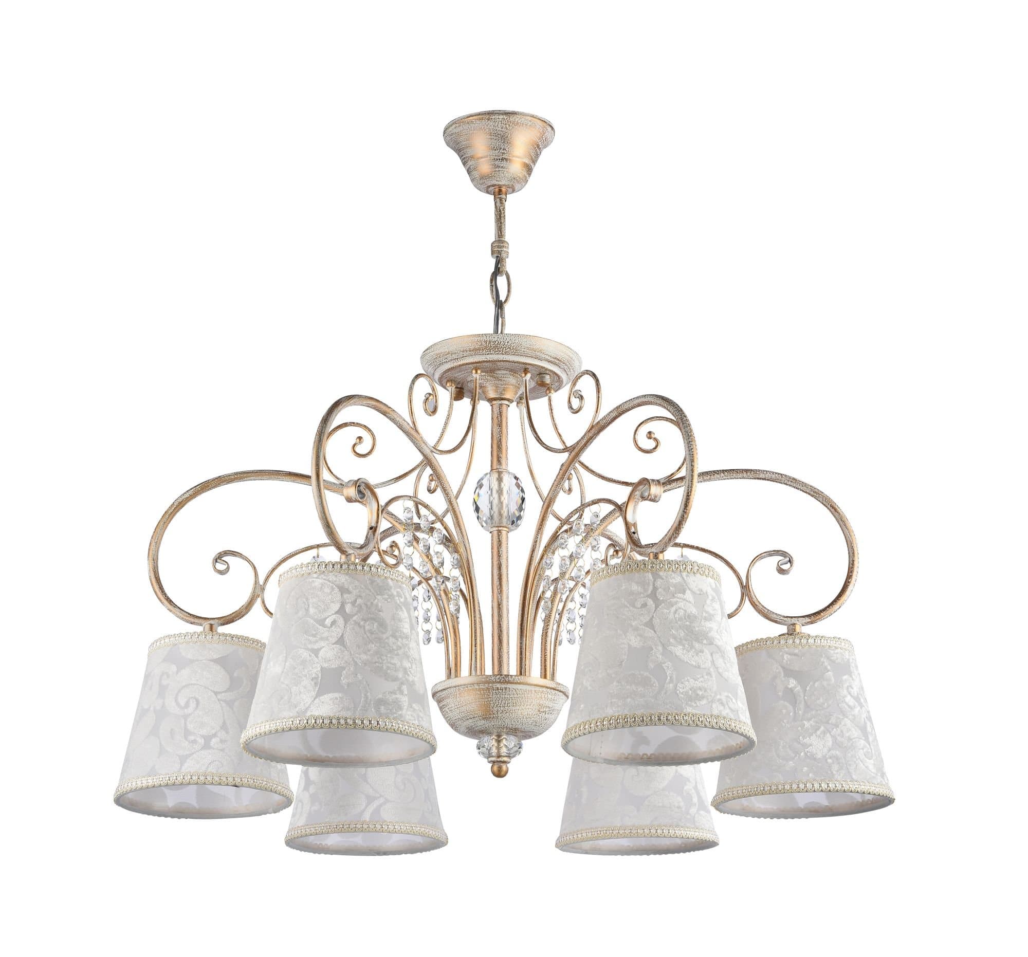 Freya Classic Lorette Белый с Золотом Потолочный светильник E14 40W FR2406-PL-06-WG — миниатюра 6