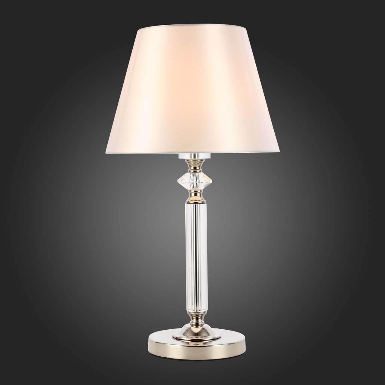 ST Luce SL1755.154.01 Настольная лампа Никель/Белый E27 1*60W — миниатюра 3