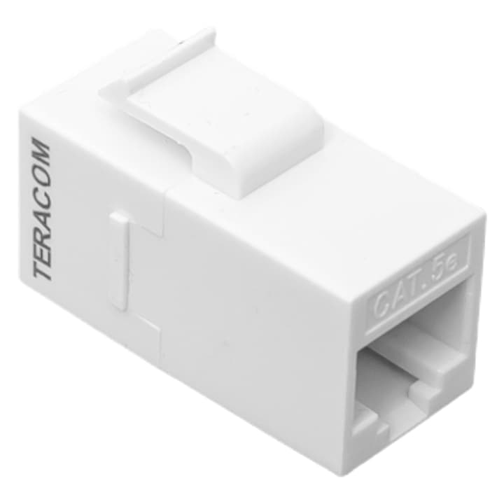 EKF Адаптер проходной TERACOM Cat.5E неэкранированный RJ45-RJ45 тип Keystone белый — миниатюра 2