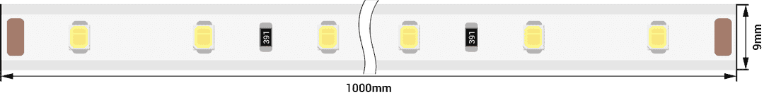 SWG Лента светодиодная 220, SMD3528, 60LED/м, кат  100м, 4,8 Вт/м, IP68, Синий LT360-B-100