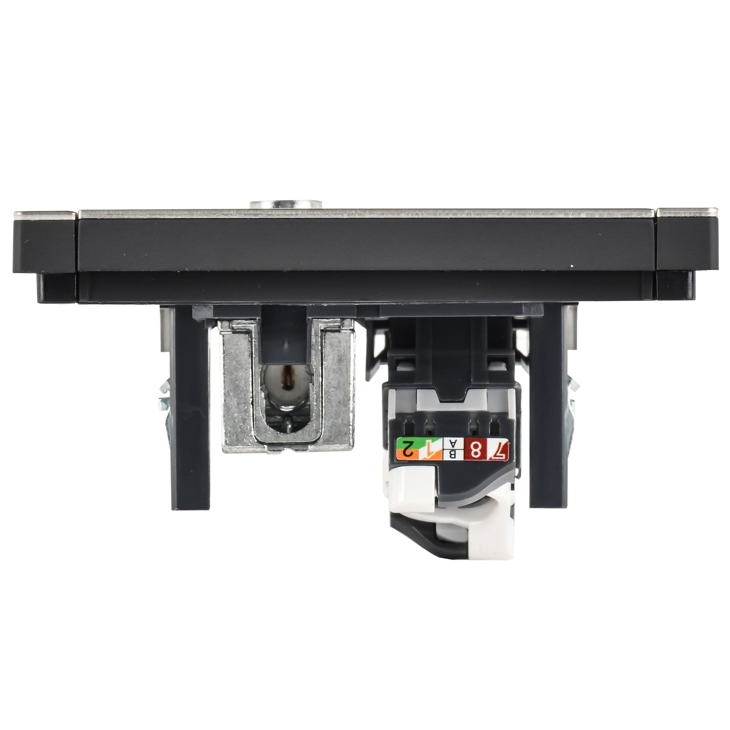IEK FORTE&PIANO Металл Шампань Розетка двойная TV+RJ45 кат.5E FP636M — миниатюра 5