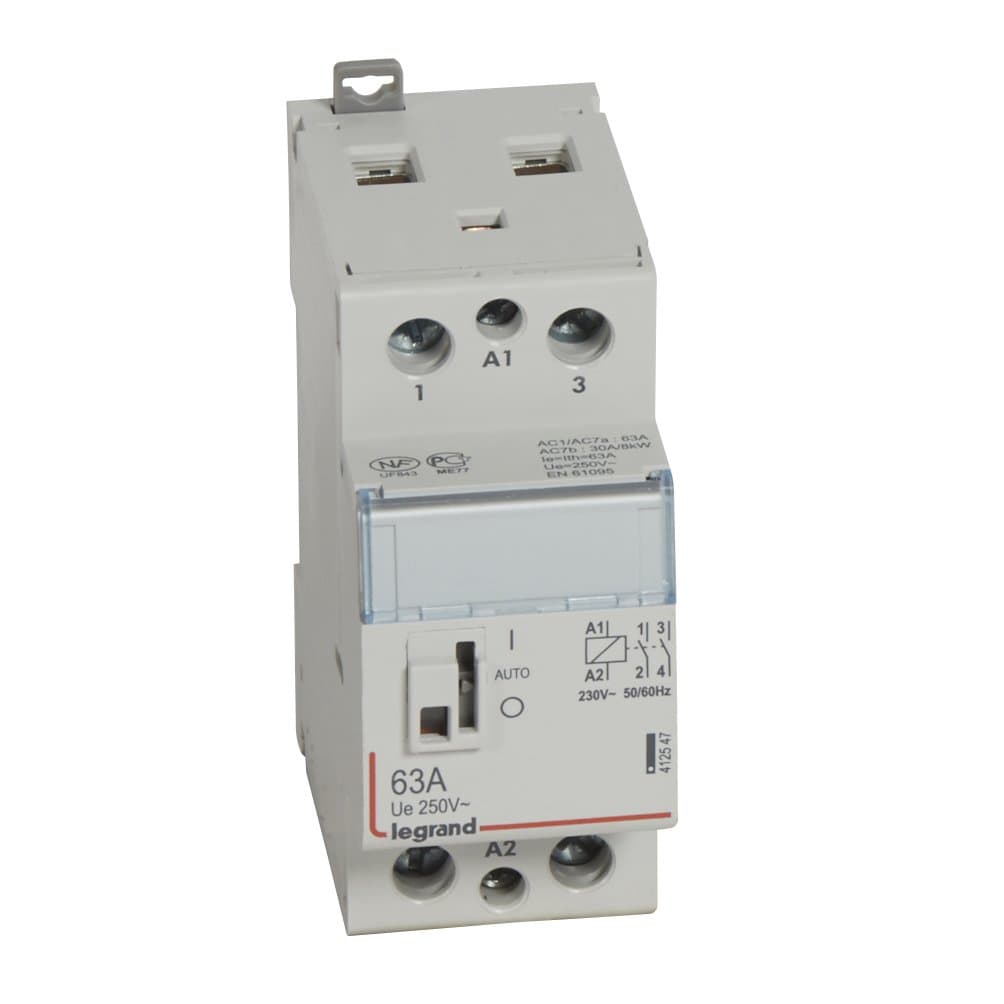 Legrand CX3 Контактор 230V 2НО 63А с руч.уп. 412547