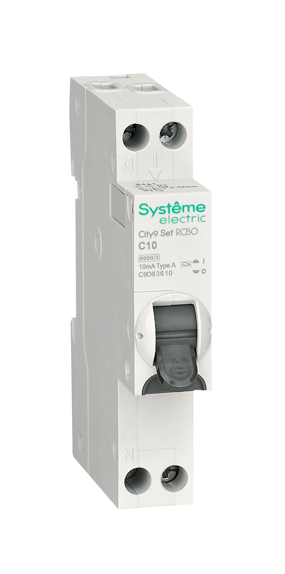 Systeme Electric City9 АВДТ 1П+Н C10 6000A 10мА A 18мм