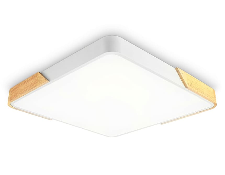 Ambrella Потолочный светодиодный светильник FZ1312 WH/LW белый/светлое дерево 36W 5000K 400*400*50 (без ПДУ)