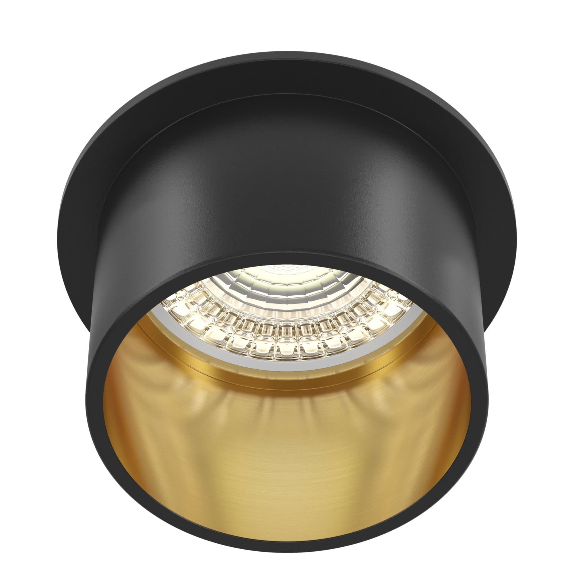 Maytoni Downlight Reif Черный с Золотом Встраиваемый светильник DL050-01GB — миниатюра 2