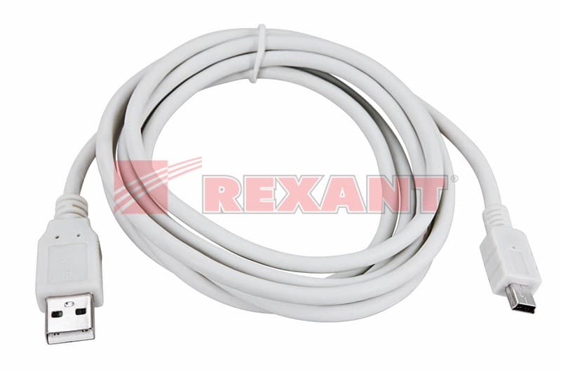 Шнур mini USB (male) - USB-A (male) 3M Rexant 18-1136 — миниатюра 2