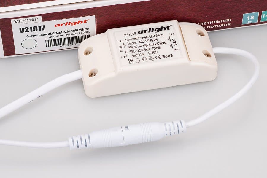 Arlight Светильник DL-192x192M-18W White (IP40 Металл, 3 года) 021917 — миниатюра 4