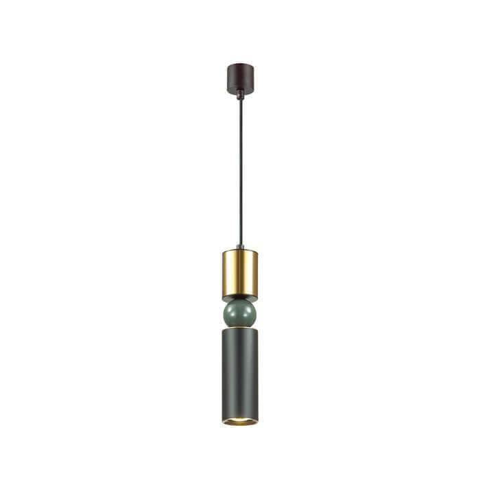 Odeon Light 4073/5L ODL19 16 черный/золото/зеленый Подвес GU10 1*5W SAKRA — миниатюра 1