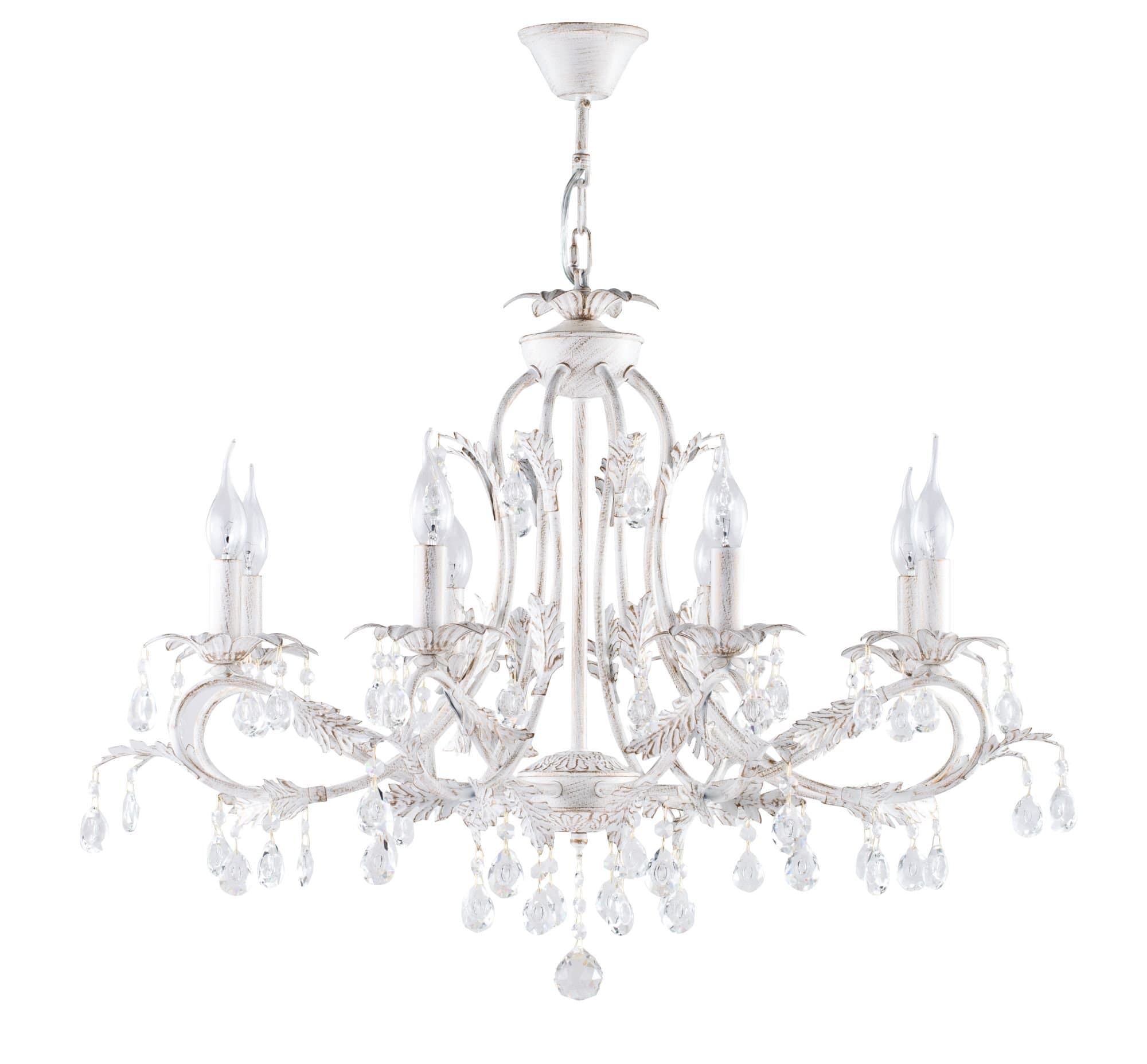 Freya Floristic Dezi Белый с Золотом Люстра E14 60W FR3040-PL-08-WG — миниатюра 2