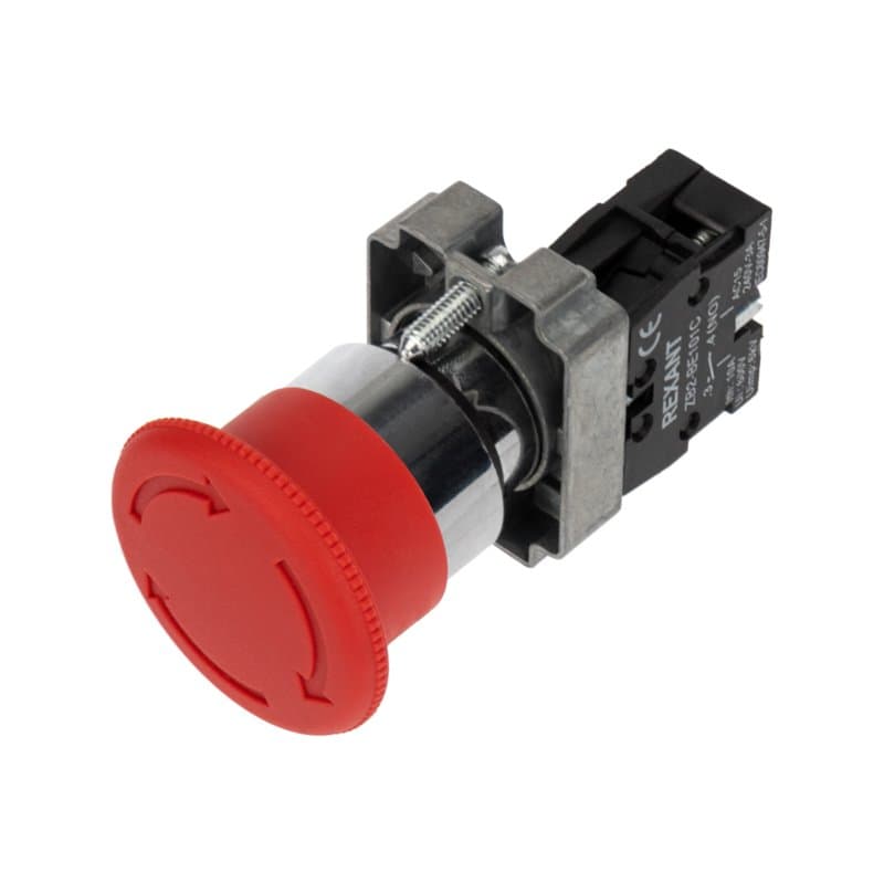 Кнопка XB2-BS поворотная красная грибок NC Rexant 36-5544