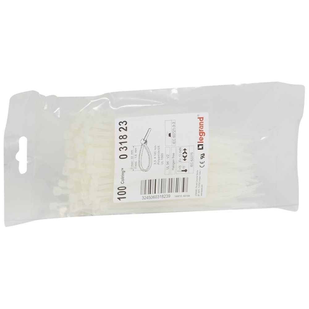 Legrand Colring Хомут бесцвет 3,5X140 (упак.=100шт.) 031823