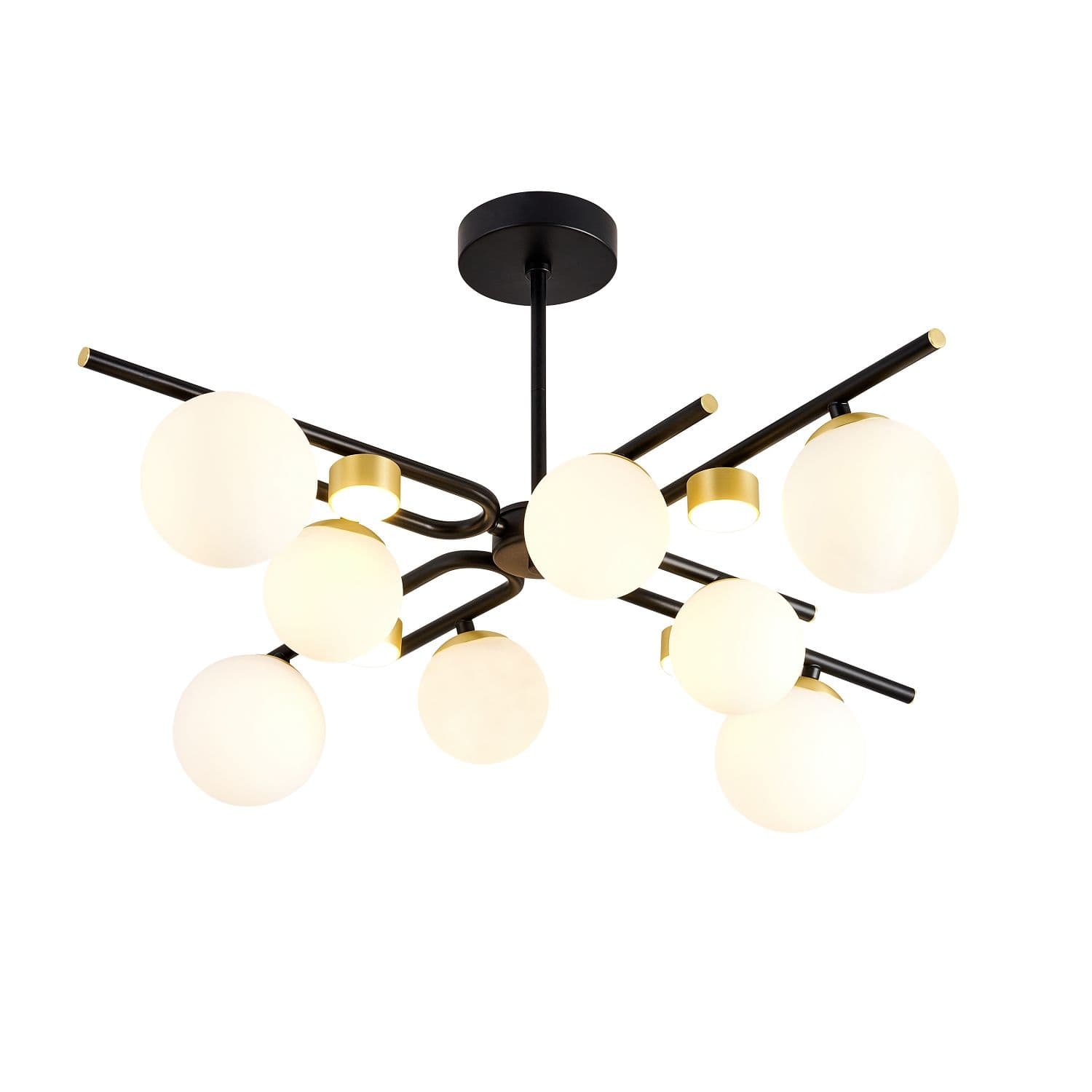 Favourite Потолочная люстра Soffiato L785*W785*H190/390 8*G9*28W, excluded + 4*LED*3W, 1320LM, 3000K, included 3048-8P