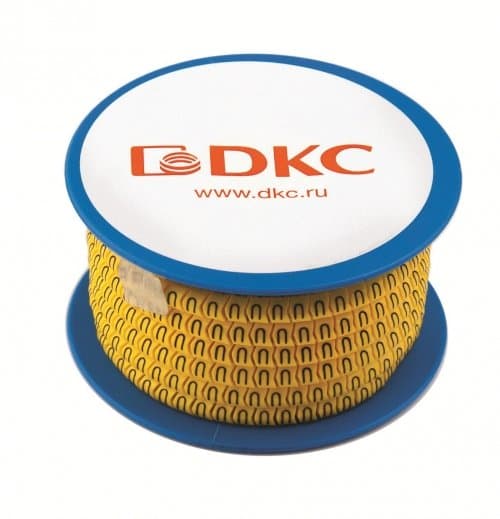 DKC Колечко маркировочное I,  4-10 мм. черное на желтом