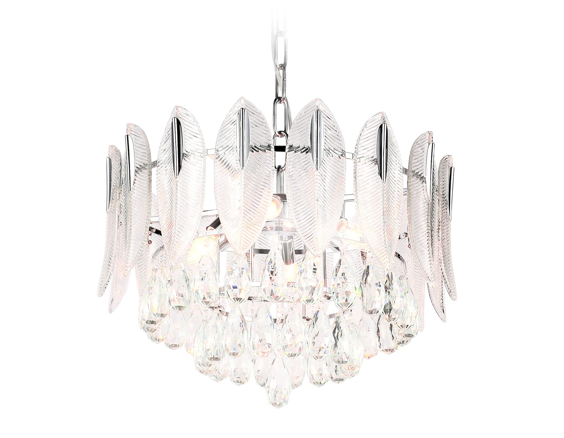 Ambrella Подвесная люстра TR5182/8 CH/CL хром/прозрачный E14/8 max 40W D600*1150 — миниатюра 1