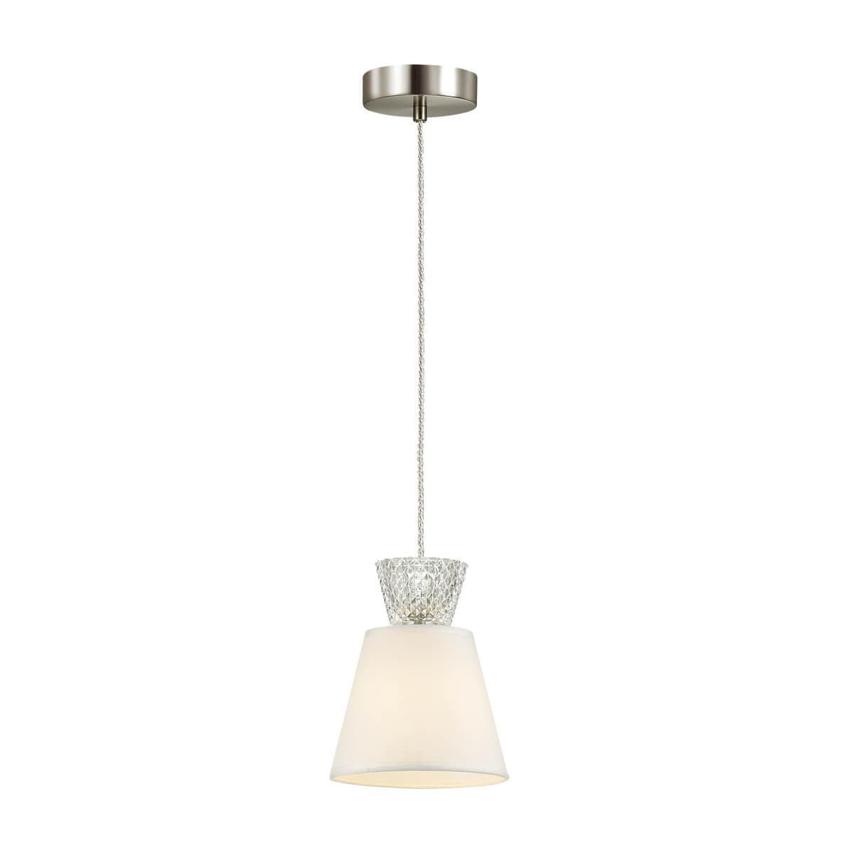 Lumion 4433/1 LN20 225 никель, белый, стеклянный декор Подвес E14 1*40W 220V ABIGAIL — миниатюра 1