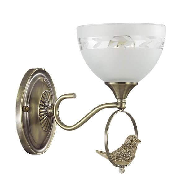 Lumion 3403/1W LN17 166 Бра E27 40W 220V HORAS бронзовый/стекло/декор полирезина — миниатюра 3