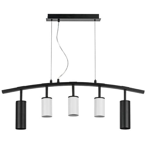 Lightstar LR735872363 Люстра RULLO 5х50W GU10 ЧЕРНЫЙ/БЕЛЫЙ (571735+214436-3+214487-2), шт