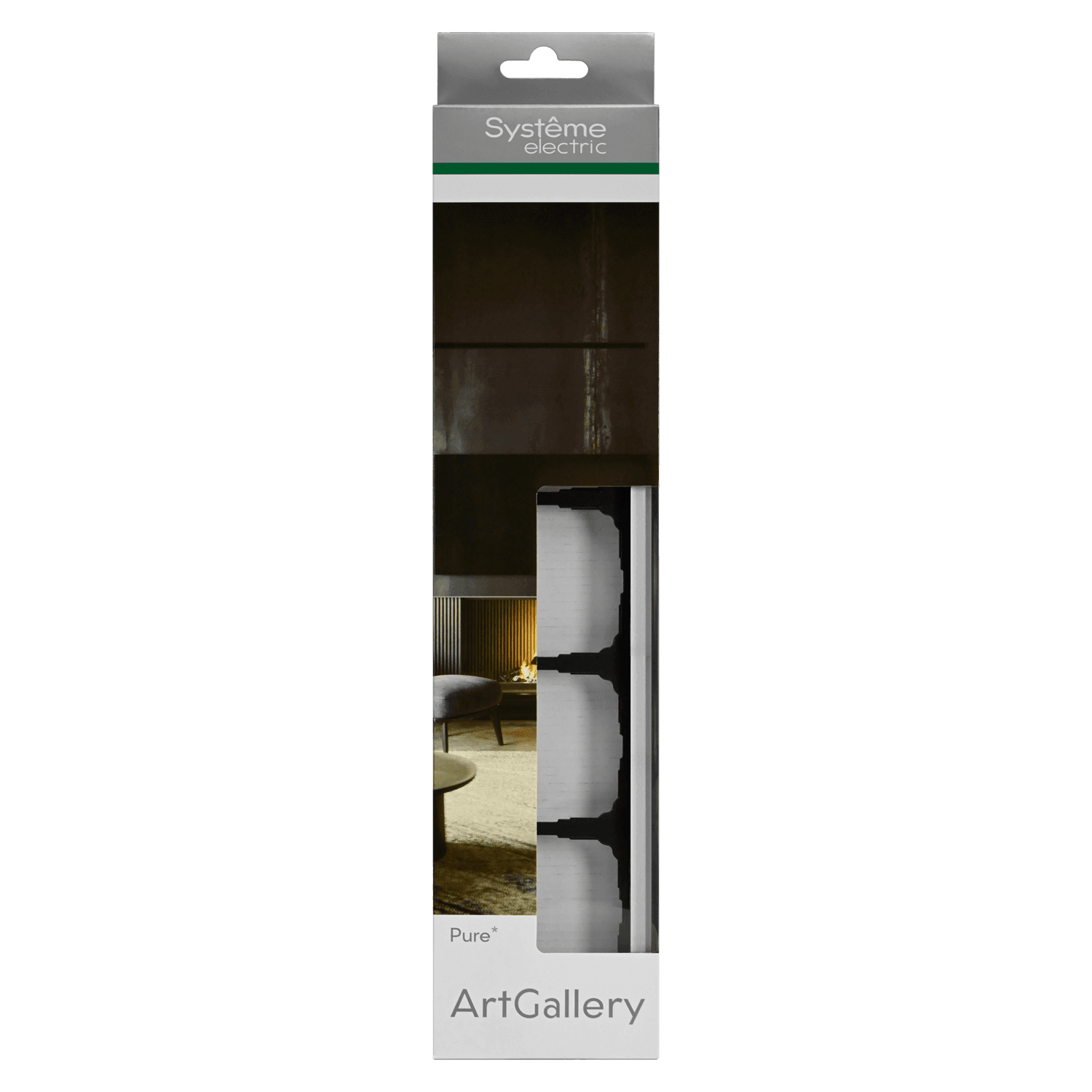 Systeme Electric ArtGallery Pure Органическое стекло Алюминий Рамка 5-ая — миниатюра 5