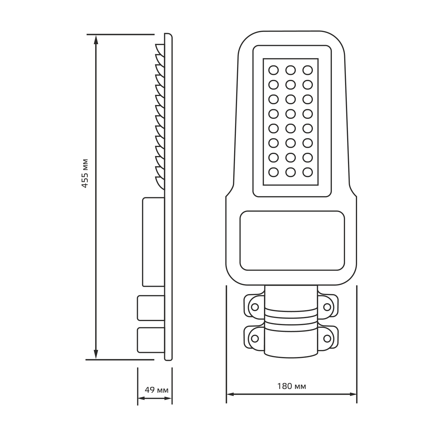 Gauss Светильник уличный Qplus 80W 9600lm 5000K 120-260V IP65 455*180*49мм черный КСС "Ш" LED 629535380 — миниатюра 8