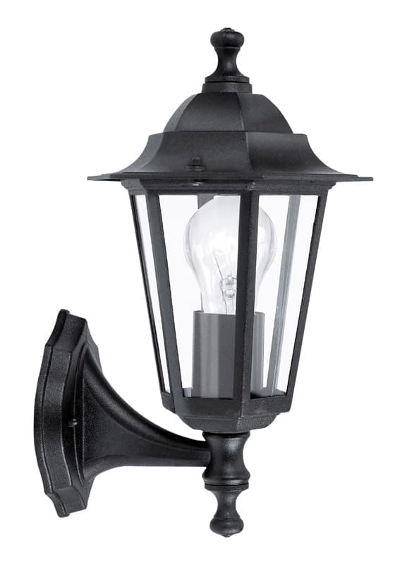 Eglo 22468 Светильник уличный настенный LATERNA 4, 1х60W (E27), алюминий, черный/стекло