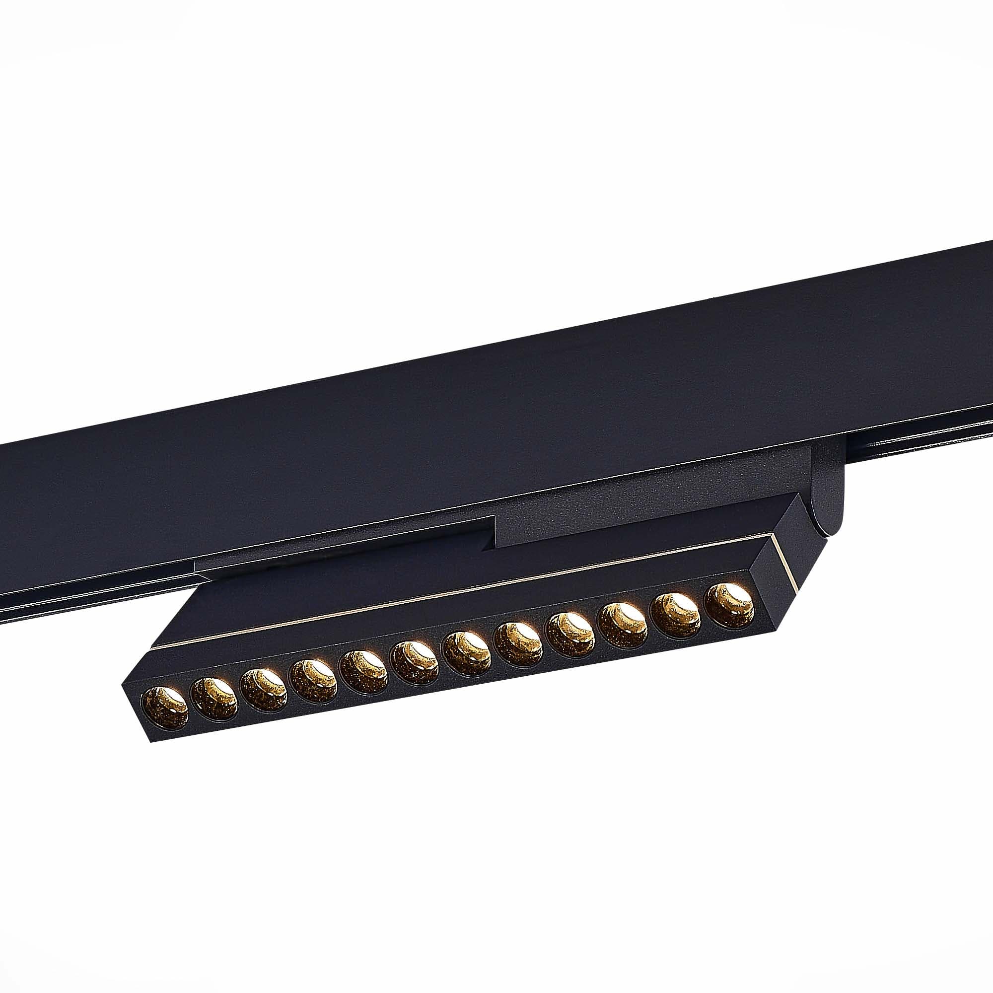 ST LUCE ST805.436.12 Магнитный трековый светильник Черный LED 1*12W 3000K 450Lm Ra>90 36° IP20 L220xW22xH117 48VV