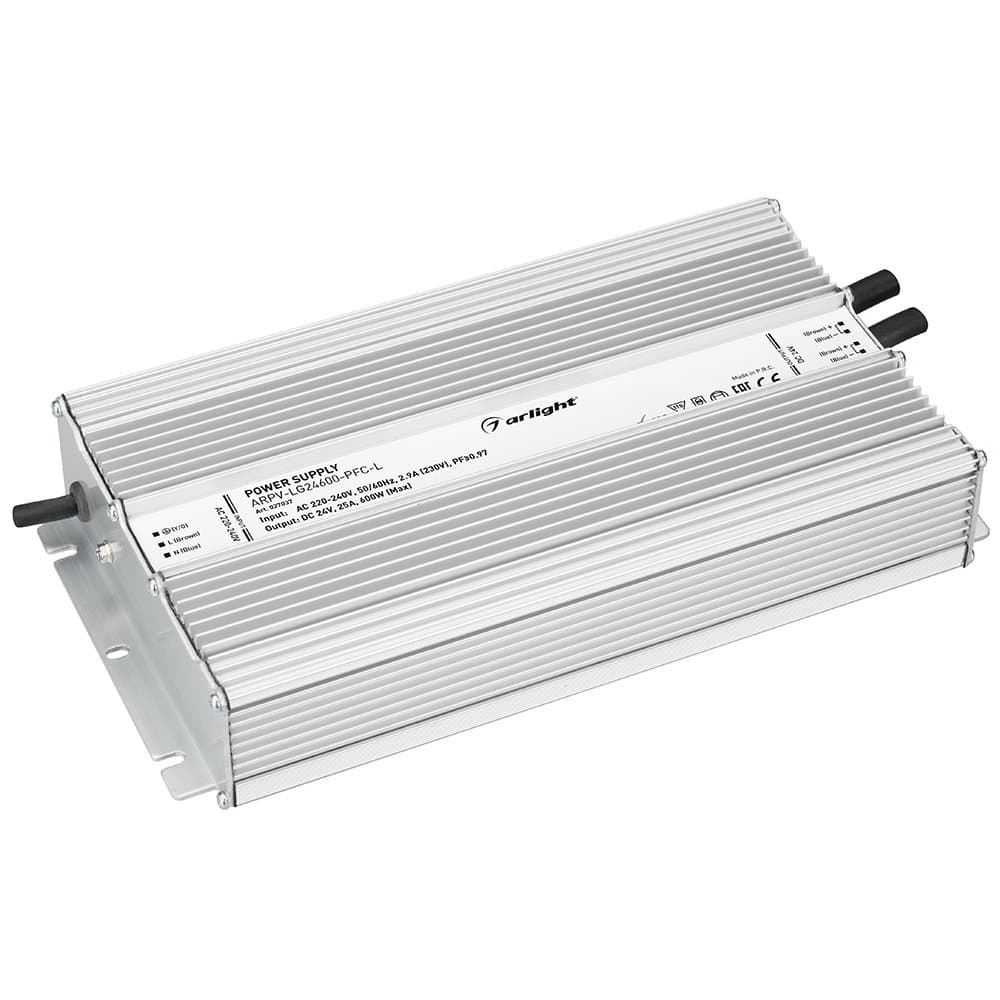 Arlight Блок питания ARPV-LG24600-PFC-L (24V, 25.0A, 600W) (IP67 Металл, 5 лет) 027037