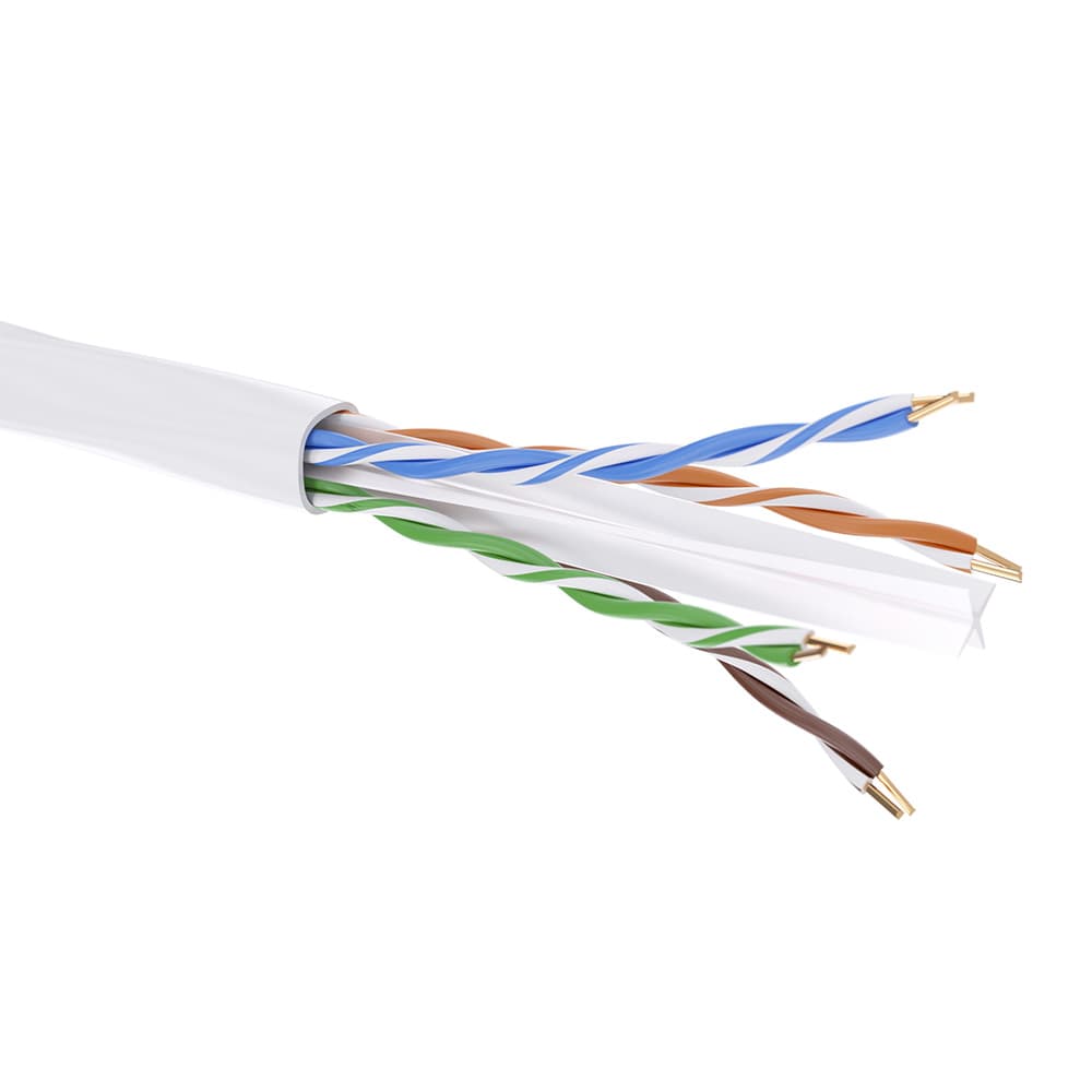 DKC Кабель CAT 6, U/UTP, нг(А)-HF, бухта 305м, белый RN6UUA01WH