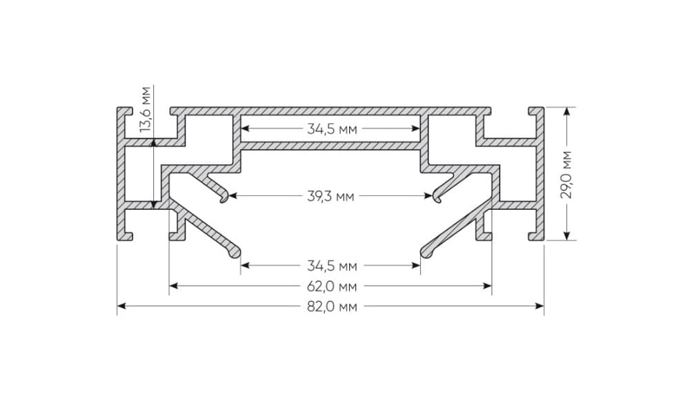 Denkirs Закладной профиль для натяжного потолка 2м TR3030-AL — миниатюра 5