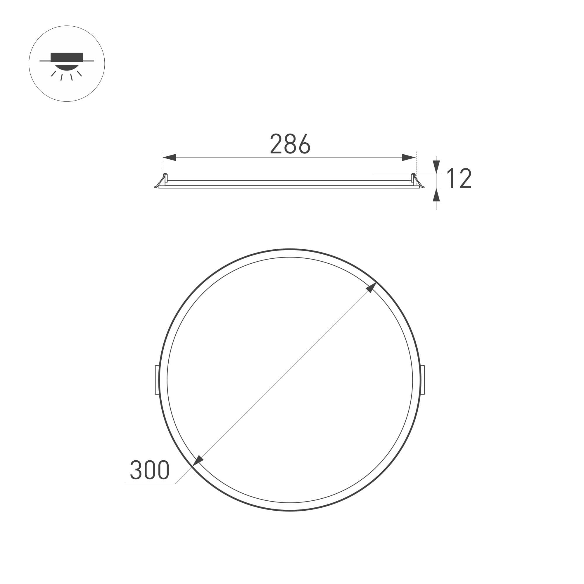 Arlight Светильник DL-EDGE-R300-24W Warm3000 (WH, 115 deg, 230V) ( IP40 Металл, 3 года) 036068 — миниатюра 2