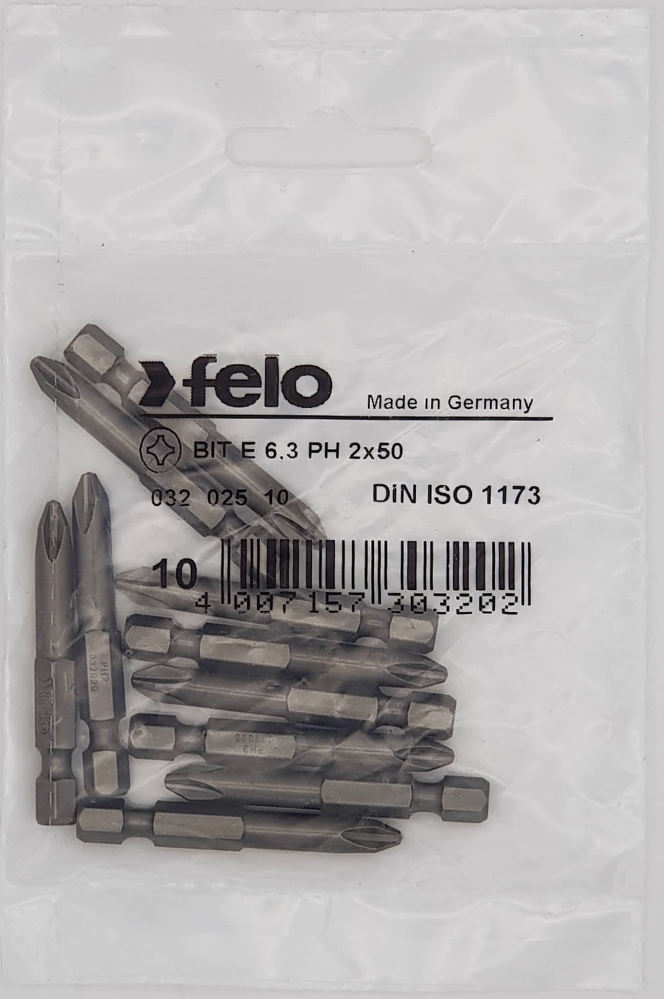 Felo Бита крестовая серия Industrial PH 2X50, 10 шт 03202510