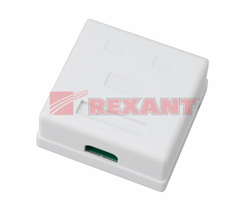 Комбинированная розетка 1-порт RJ-45 + 1 порт RJ-11, внешняя Rexant 03-0120 — миниатюра 2