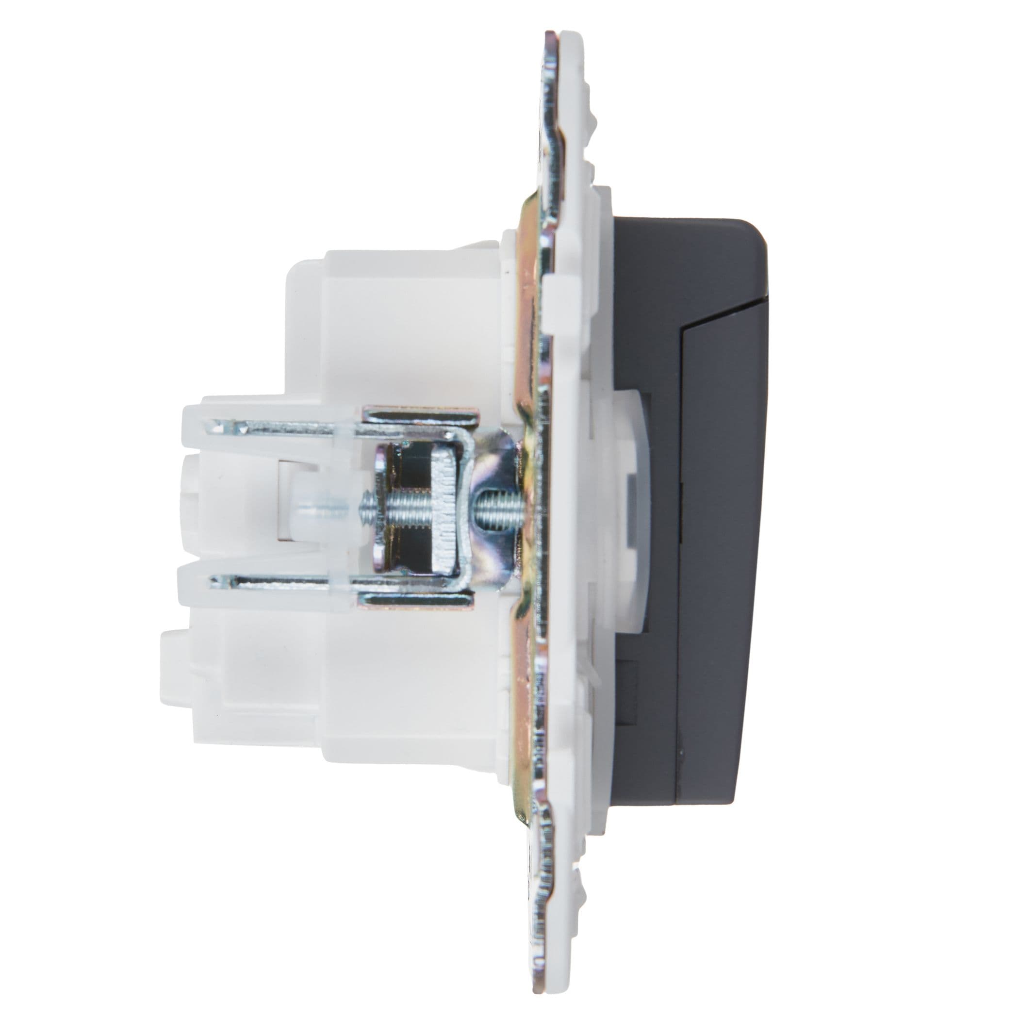IEK SKANDY Титан Розетка с/з с защитными шторками и крышкой 16А IP44 SK-R11T — миниатюра 4