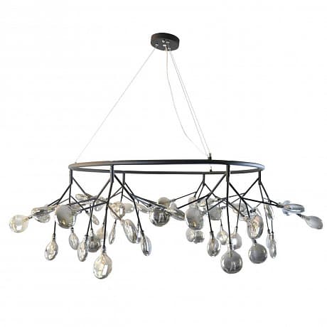 Kink Light 07521-54A,19(21) Люстра Ветта черный (прозрачные плафоны) d115 h160 G4 54*2W (Led лампы в комплекте, 4000K) (высота корпуса светильника h40