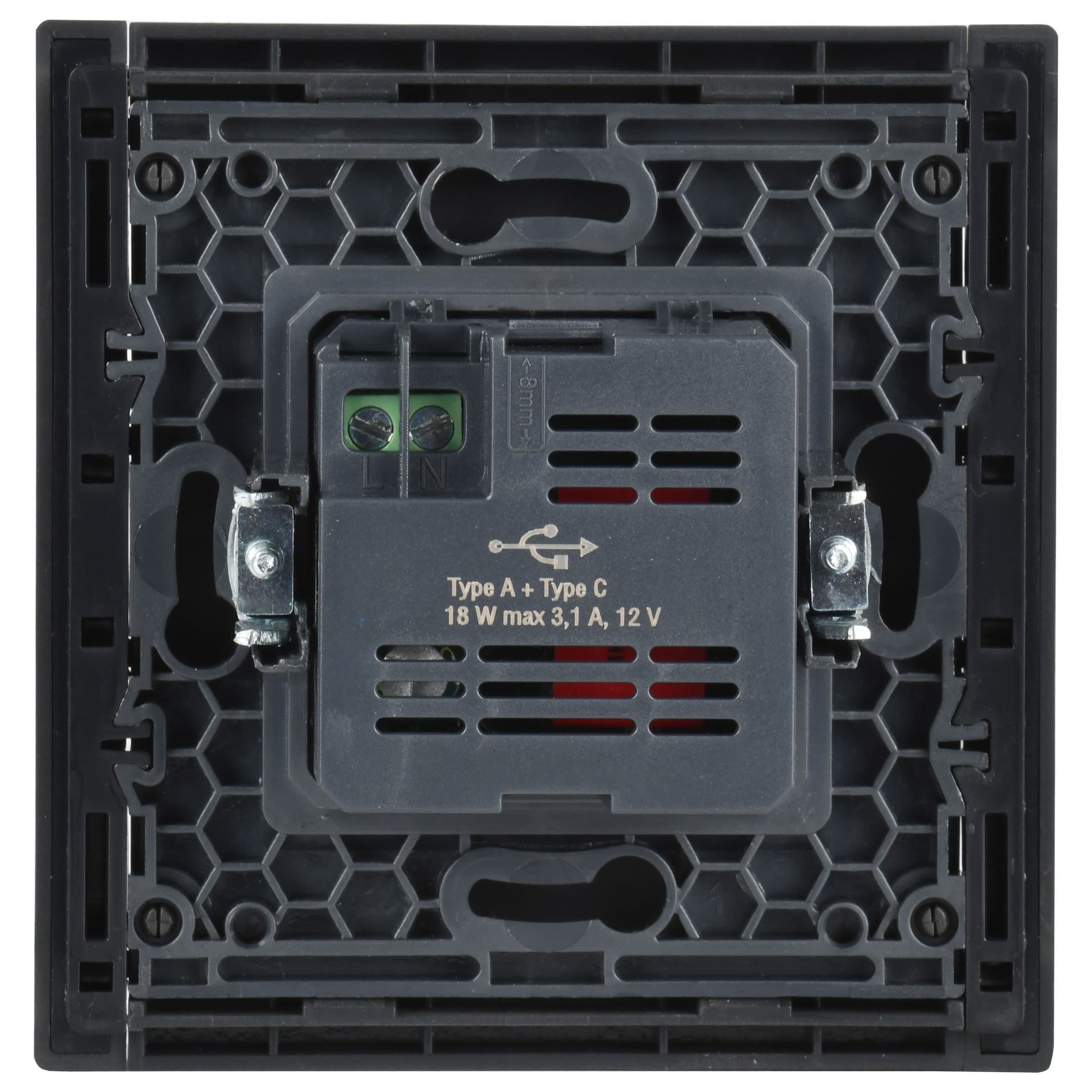 IEK FORTE&PIANO Серый Розетка USB A+C 18Вт FP351 — миниатюра 5
