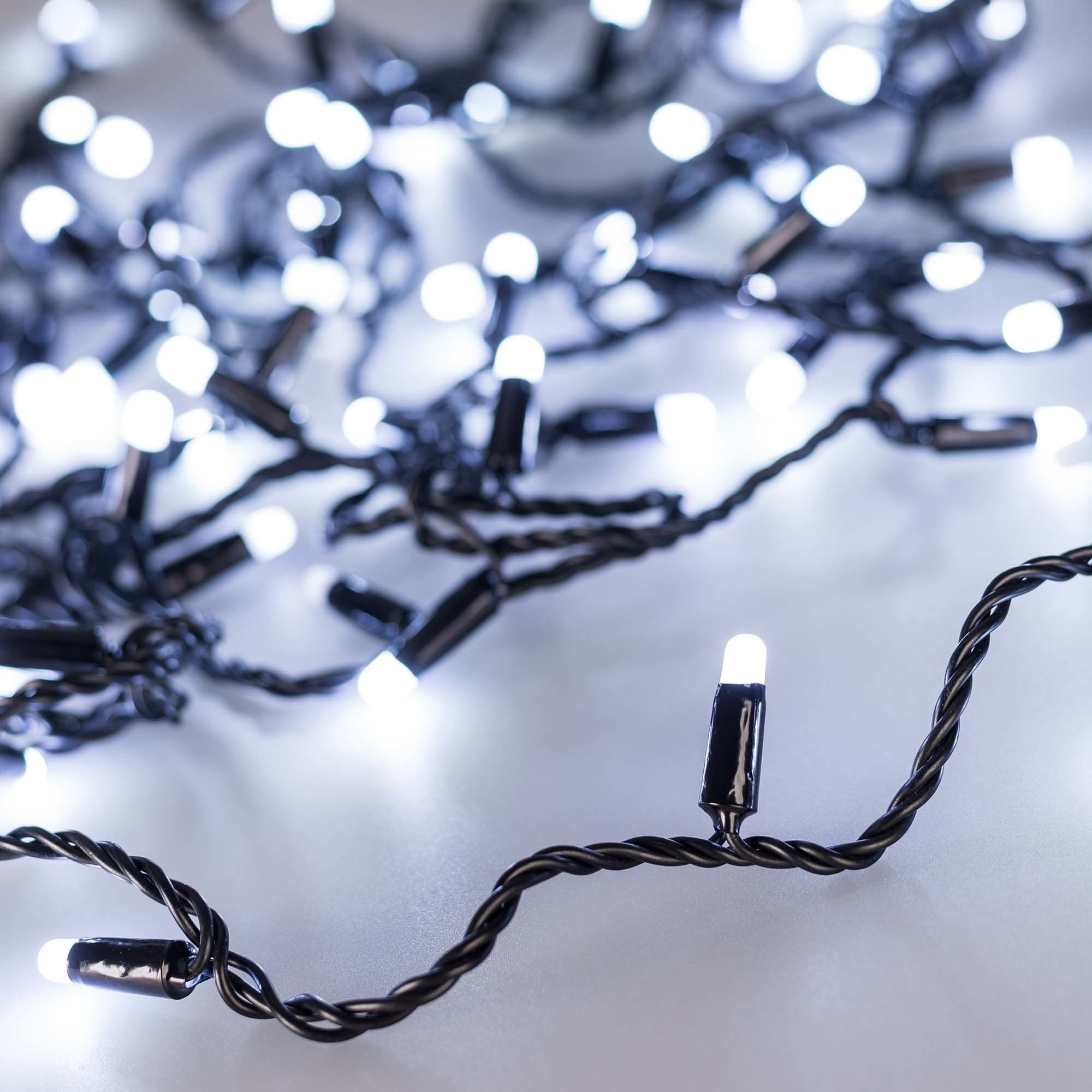 Arlight Светодиодная гирлянда ARD-STRING-CLASSIC-10000-BLACK-100LED-MILK-FLASH White (230V, 7W) (Ardecoled, IP65) 031207 — миниатюра 1