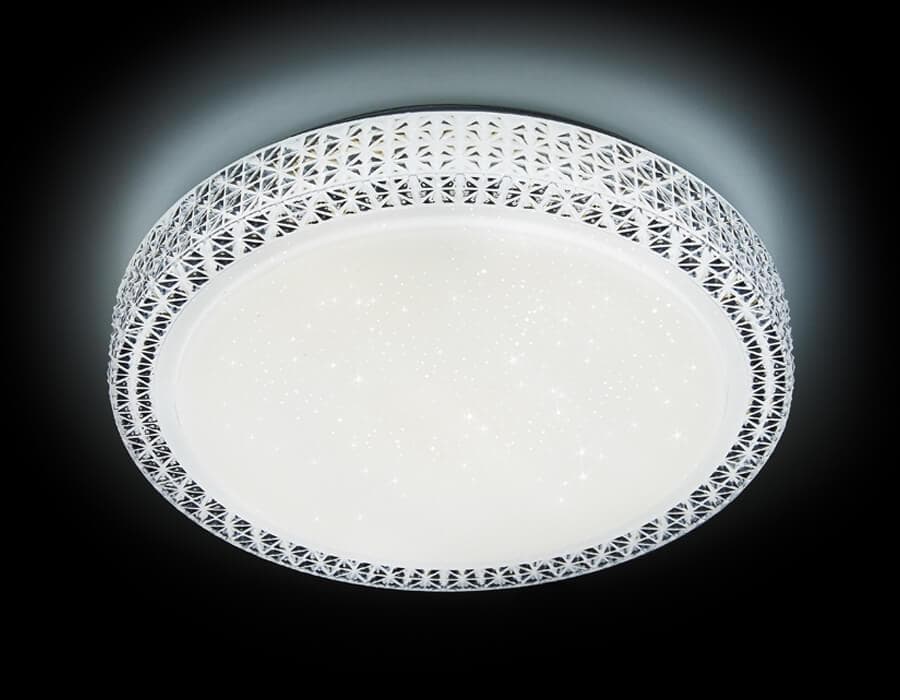 Ambrella Потолочный светодиодный светильник с пультом FF85 WH белый 48W D400*75 (ПДУ ИК) — миниатюра 1