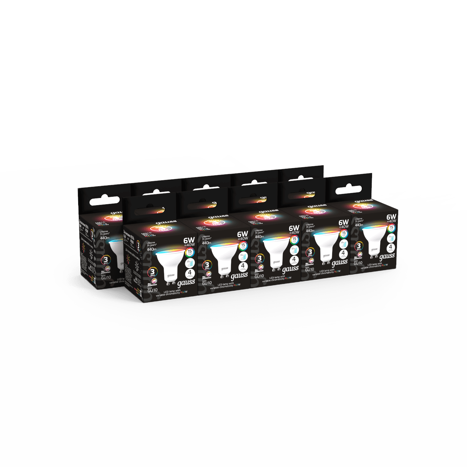 Gauss Лампа MR16 6W GU10 RGBW+димирование LED 101106406 — миниатюра 3