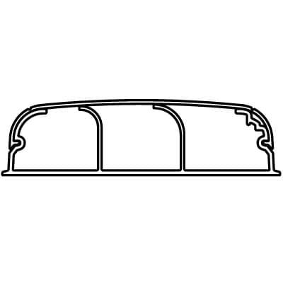 DKC In-Liner Front Кабель-канал плинтусного типа 90х25 мм, трехсекционный, с крышкой (1шт=2м)