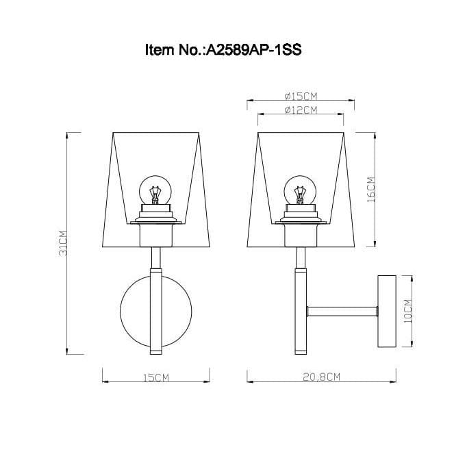 Arte Lamp A2589AP-1SS Бра с одним плафоном — миниатюра 4