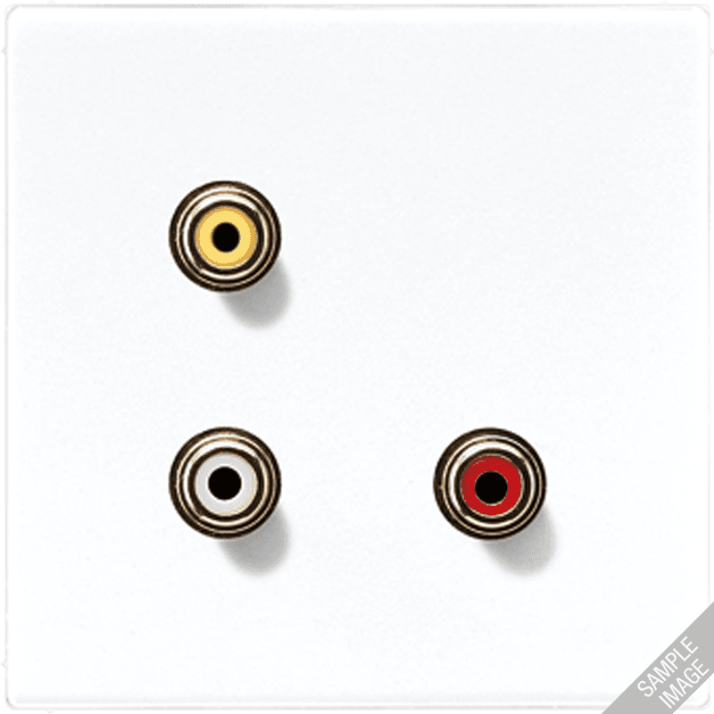 JUNG 2x Cinch Audio (RCA) / Composite Video, слоновая кость MALS1031