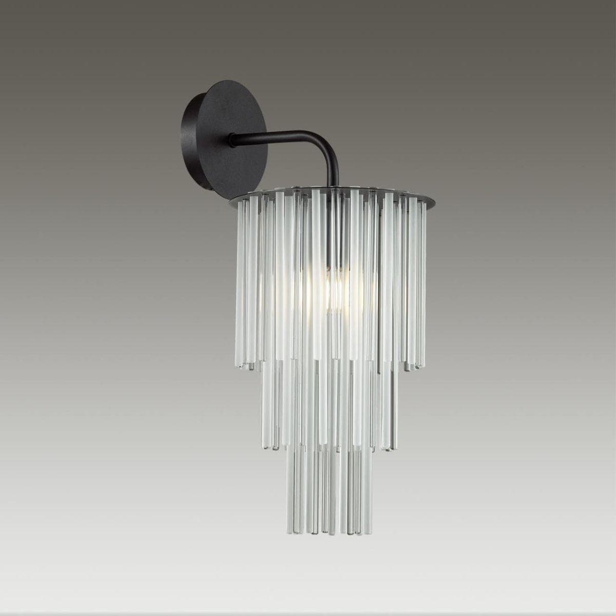 Odeon Light 4921/1W MODERN ODL22 329 черный/прозрач./матов./стекло Бра E27 1*60W PAPITA — миниатюра 4