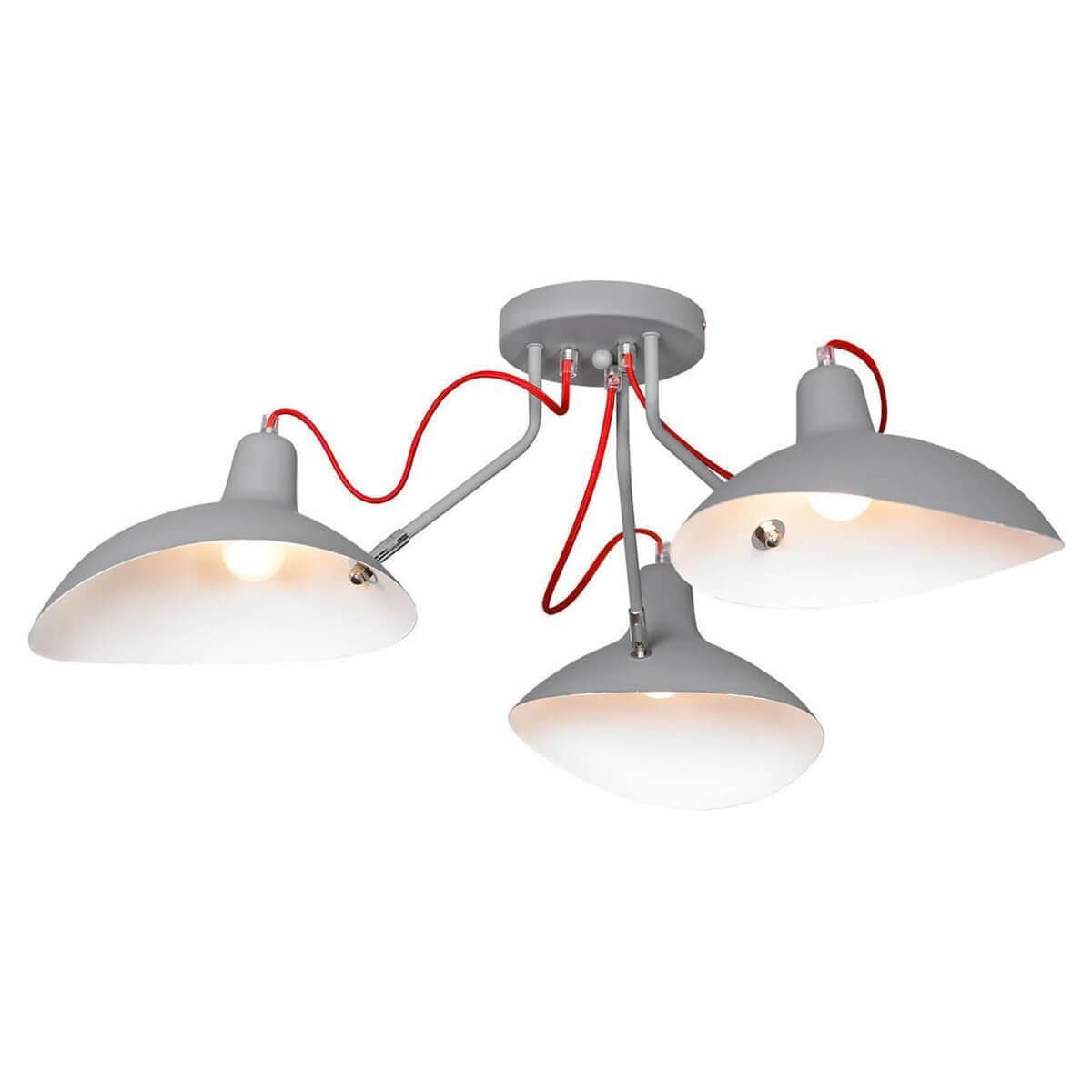 Lussole LOFT Металл Серый /  Металл Светильник потолочный E27 40W LSP-8128 — миниатюра 1