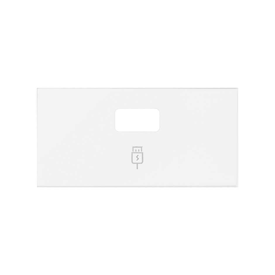 Simon 100 Белый матовый Накладка зарядного устройства USB SmartCharge 10001097-230