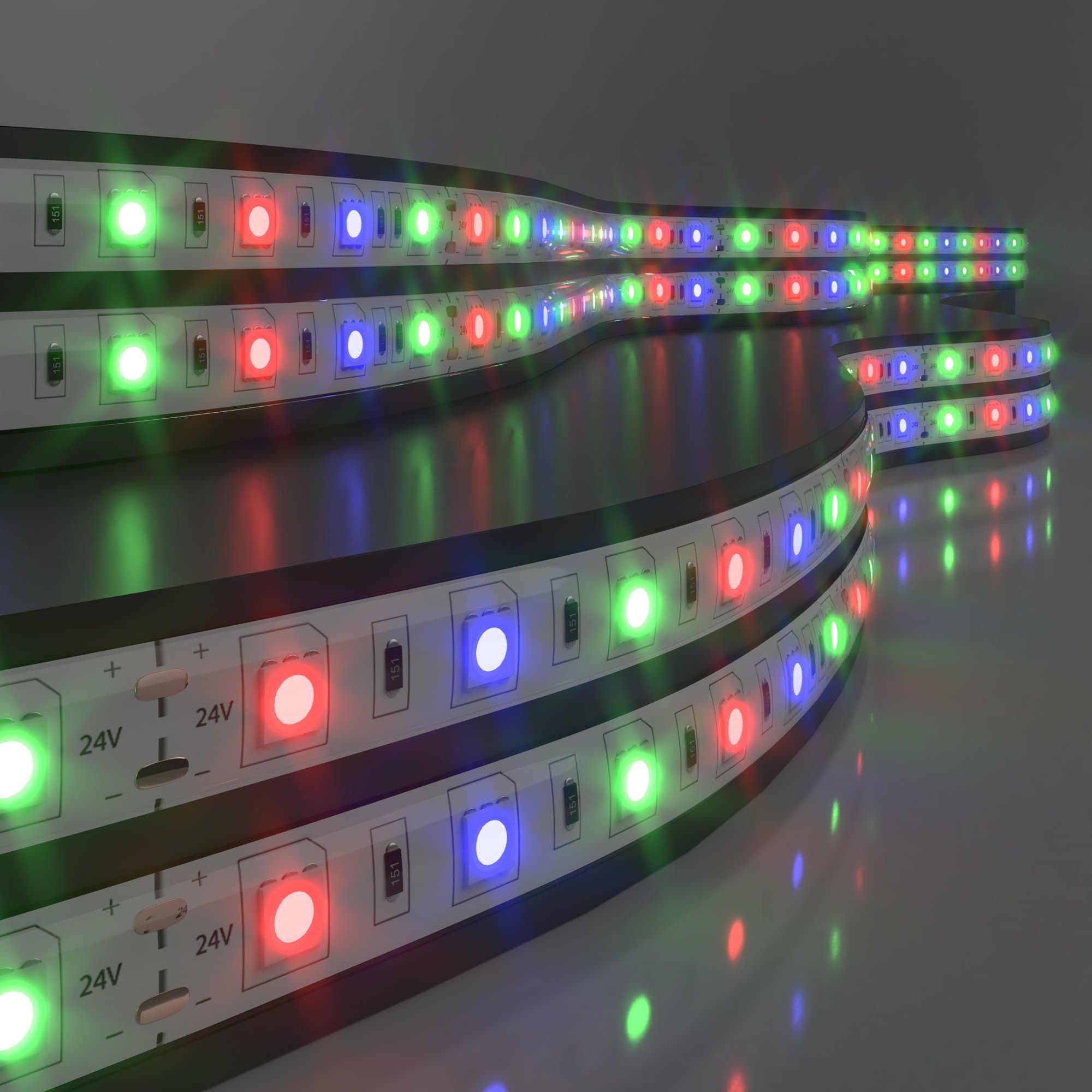 Elektrostandard 5050 24V 60Led 14,4W IP65 RGB / Лента светодиодная 60Led 14,4W IP65 мульт a052978