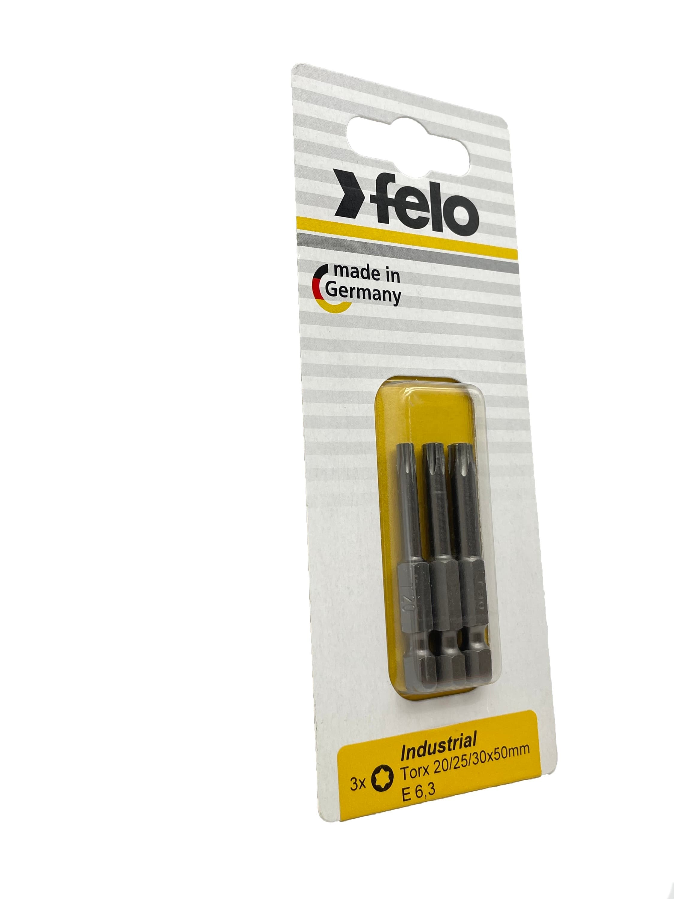 Felo Биты TX15/TX20/TX25 50мм, серия Industrial, 3 шт в блистере 03693216 — миниатюра 1
